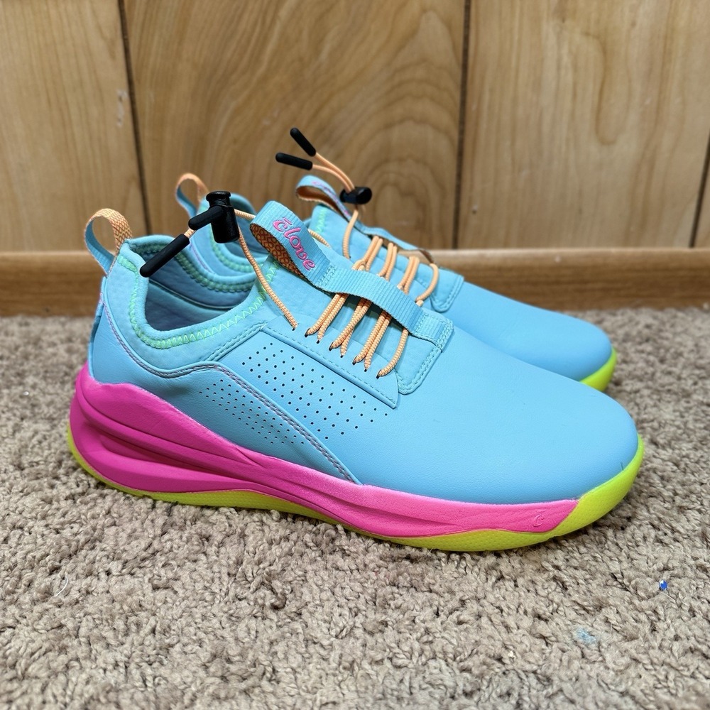 Clove Classic Nurse Bright Blue Teal HOT PINK Shoe Sneakers US W 7Supernova